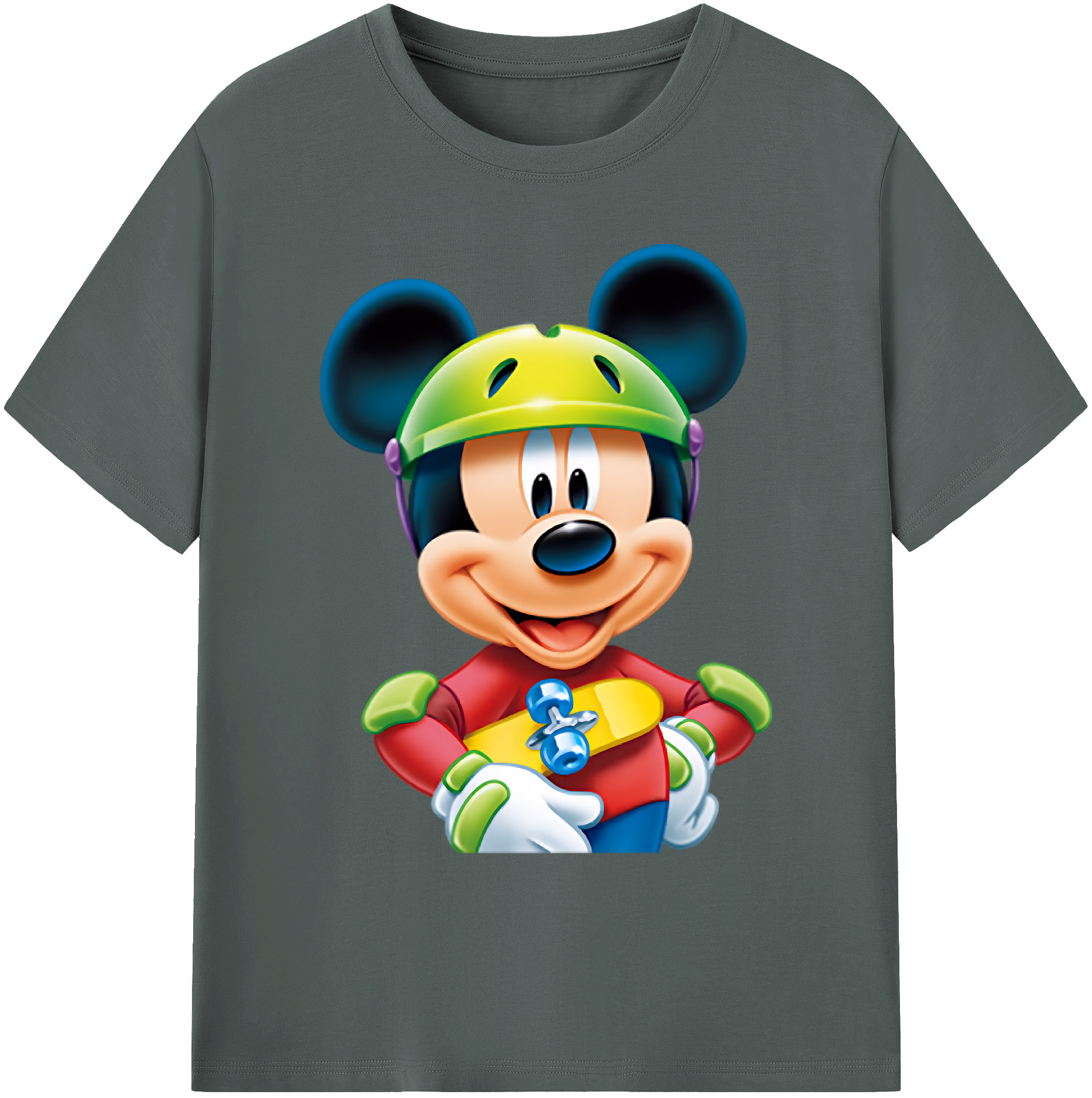 ミッキーマウス Mickey Mouse 綿100％ メンズ半袖Tシャツ｜肌触りやわらか＆通気性